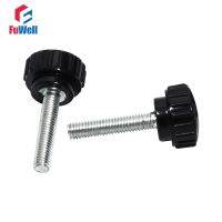 4 Buah M6 Male Thread Bakelit Knurled Knob Clamp Screw Knob Clamp Mechanical Black Thumb Nut 22Mm Head Tighten Nuts Handle