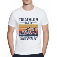 Triathlon Triathlete Runninger Swimmings Bikings Funny Triathlon Dad Like A Normal Dad T Shirt Men Summer Streetwear T-Shirt