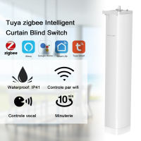 Tuya ZigBee Intelligent Curtain Blind Switch Electric Motorized Curtain Roller Shutter Control Switch Remote Control Curtain Motor Compatible with Alexa Google Assistant IFTTT