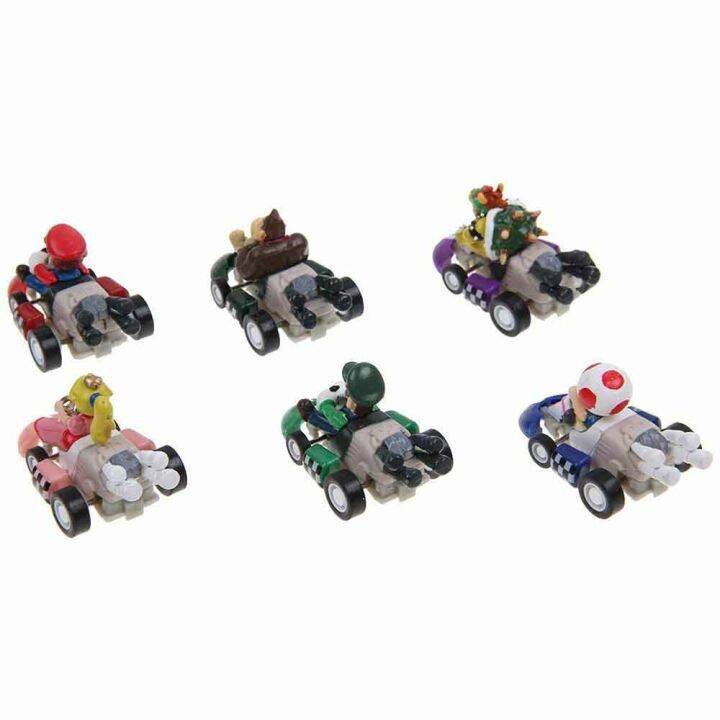 6-ชิ้น-เซ็ต-super-mario-kart-ดึงกลับ-luigi-รถ-mini-action-figure-ของเล่นเด็ก-gift