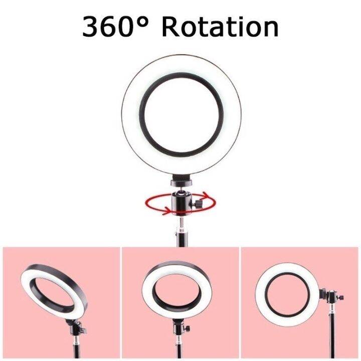 สินค้าขายดี-โคมไฟแต่งหน้า-โคมไฟเซลฟี่-ไลฟ์สด-ไฟแต่งหน้า-ไฟวงแหวน-selfie-ring-light-6-3-modes-ปรับได้