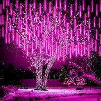 1/2/3/4 Set Outdoor LED Meteor Shower Lights Falling Rain Drop Fairy String Light for Christmas Party Garden Holiday Decorations