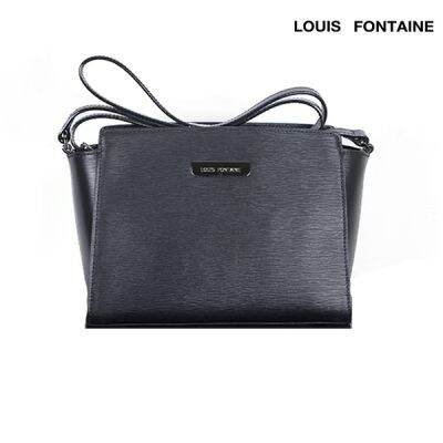 Louis Fontaine กระเป๋าสะพายพลาดลำตัว รุ่น BELLA - สีดำ ( LFH0044 )