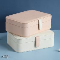 Small Jewelry Organizer Box Travel Jewelry Case PU Leather Portable Jewellery Storage Boxes Holder with Earrings Plate