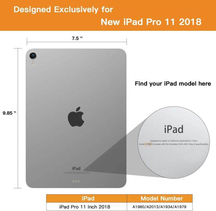 ปกเข้ากันได้สำหรับ-ipad-pro-11-2018-กรณีที่มีผู้ถือดินสอ-สนับสนุนคู่แม่เหล็ก-ฟังก์ชั่นการชาร์จ-matte-frosted-เปลือกแข็ง-tpu-ปกหลังพอดี-ipad-pro-11-นิ้ว-2018-frosted-ชัดเจน