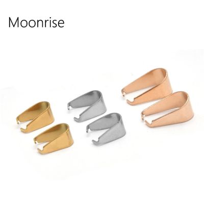 20-50Pcs Stainless Steel Hook Pendant Clasps Pinch Clips Bail Pendants Connectors For Jewelry Accessory