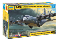 พลาสติก โมเดล ประกอบ zvezda สเกล 1/72 AMERICAN MILITARY TRANSPORT PLANE HERCULES C-130J ZV-7325