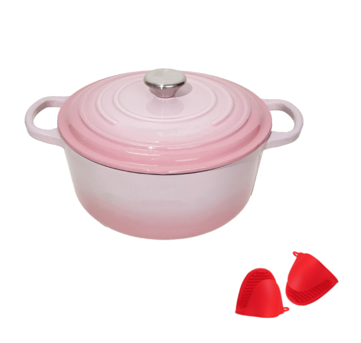 Enamel cast iron pots Cast Iron Dutch Oven,Bread Baking Pot with Self