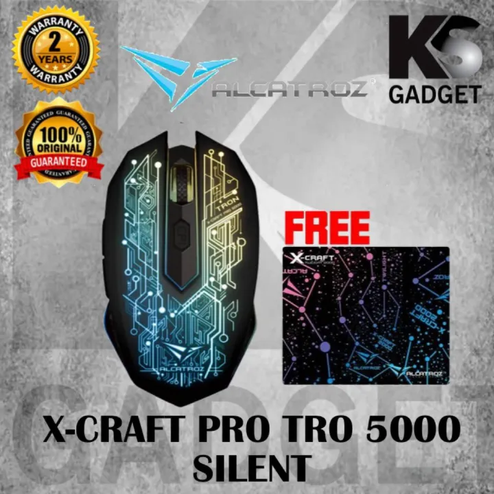Alcatroz XCraft Pro Tron 5000 Silent Gaming Mouse Lazada