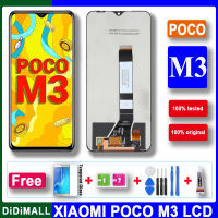 100% ทดสอบสำหรับ Xiaomi Poco M3จอแสดงผล LCD Touch Screen Digitizer สมัชชาสำหรับ R Edmi 9ครั้ง J19S M2010J19SG จอแอลซีดีอะไหล่