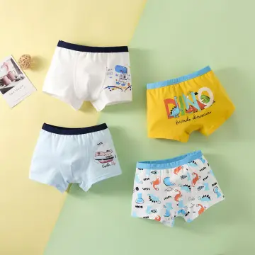 Cheap 3 Piece Kids Boys Underwear Cartoon Children Shorts Panties