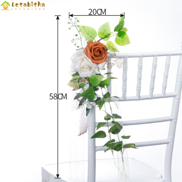 letabitha-เก้าอี้ดอกกุหลาบเทียม-ช่อดอกไม้เทียมดอกไม้หลากสีสำหรับตกแต่งสถานที่จัดงานเลี้ยงงานแต่งงานกลางแจ้งจัดส่งด่วน