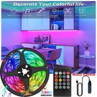 【LZ】 1M 5M LED Strip Light RGB Music Sync Color Changing USB Room Decor DC5V TV Background SMD5050 Infrared Remote Bedroom Decoration