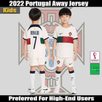 Portugal Jersey Away 2022 World Cup for Kids 2-13 Years Football Shirt Childrens Sports Jersey Portugal Kids Soccer Jersey