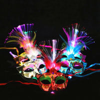 10Pcs Led Glow Flash Light Up Feather Masquerades Venetian หน้ากากเครื่องแต่งกายวันเกิดงานแต่งงานเครื่องแต่งกายฮาโลวีน Christmas