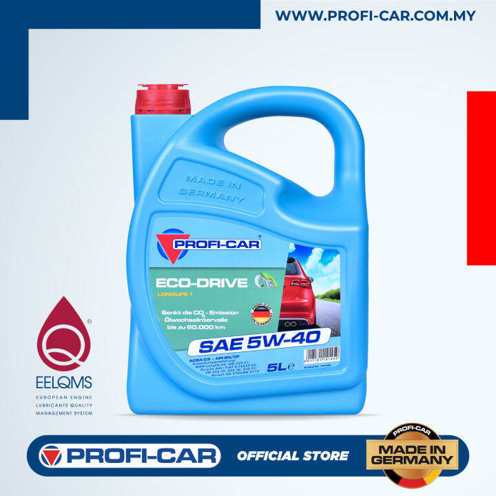(FREE T-SHIRT) PROFI-CAR Eco-Drive Longlife-1 5W40 C3 Fully Synthetic ...