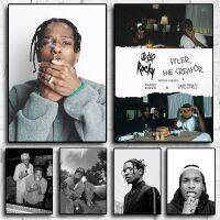 อัลบั้มเพลง Star Asap Rocky Hip Hop Retro 80S แฟนโปสเตอร์พิมพ์โปสเตอร์ Art สำหรับห้องนั่งเล่นตกแต่งบ้านภาพวาดภาพผนัง