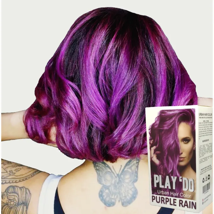 Play 'Do Urban Hair Color Bright Purple Rain 180 ml, Hair color cream,  Permanent hair color, Hair dye, Highlights | Lazada PH