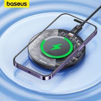 Baseus 15W Fast Wireless Charger For iPhone 14 13 For Airpods Visible Qi Wireless Quick Charging Pad For Samsung S22 Xiaomi LG