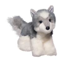 ตุ๊กตานิ่ม แบรนด์ ดักลาส Douglas ตุ๊กตาสุนัขพันธุ์ไซบีเรียน ฮัสกี้ สีเทา โจลี่ Joli Husky ขนาด 12 นิ้ว