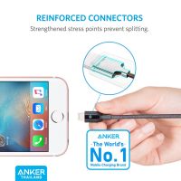 Anker PowerLine+ Lightning 90cm (3ft) สายชาร์จไอโฟน Nylon ถัก 2 ชั้น ได้รับมาตรฐาน MFi จาก Apple แถมฟรีกระเป๋าเก็บสาย