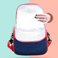 Thickening Thermal Bag Insulated Lunch Bag Zipper Food Bag Cooler Box Ice Pack Women Single Shoulder Thermo Bento Pouch