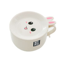 1Pc New Cute Rabbit Noodle Bowl With Lid Handle Stainless Steel Plastic Leak-Proof Food Container Rice Soup Bowls High quality