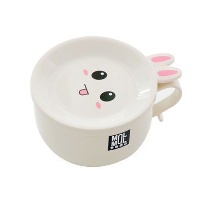High quality Cartoon Cute Rabbit Noodle Bowl With Lid Handle Stainless Steel Plastic Leak-Proof Food Container Rice Soup Bowls