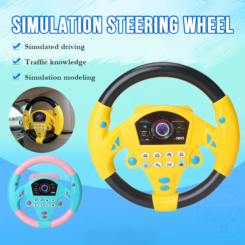 Music Car Steering Wheel Toy Steering Wheel Simulator Early Educational Intelligence for Kids Children Simulator Stereon Main
