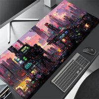 Cyberpunk Neon City Gaming Mouse Pad อะนิเมะ Gamer โต๊ะ Xxl คีย์บอร์ด Pad เดสก์ท็อปคอมพิวเตอร์ขนาดใหญ่พื้นผิวสำหรับอุปกรณ์เสริม