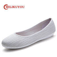 MILIKUYOU ตาข่ายรองเท้าผู้หญิงนุ่มแต่เพียงผู้เดียวแบนรองเท้าผู้หญิง Breathable สบายรอบ Toe รองเท้าหญิง Zapatillas Mujer