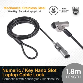 HP Nano Keyed Cable Lock - 1AJ39AA - Security Locks 