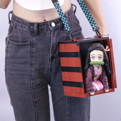 22cm Demon Slayer Kamado Nezuko on Box Action Figure Model Dolls Toys For Kids Home Decor Gifts Collections
