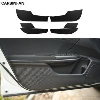 Car Styling Side Door Inner Decal Anti-Kick Protective Carbon Fiber Flim Sticker For 2016 2017 2018 Honda Civic 10Th