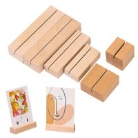 New Wooden Card Holder Photo Clip Picture Card Display Stand Business Card Holder Table Number Stand Wedding Party Desktop Decor Clips Pins Tacks