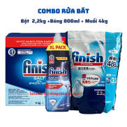 Combo rửa chén Finish Bột Classic 2