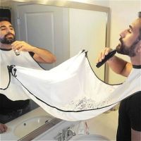 Man Bathroom Apron Male Beard Apron Mens shaving Beard Catcher Waterproof Floral Cloth Bathroom Cleaning Gift for Man Machine Aprons