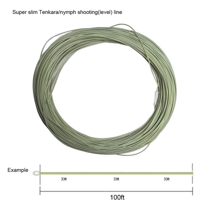 ลดราคา-aventik-บางเฉียบสามสีเอ็นตกปลาแมลงวันยิงเทนกาเอ็นตกปลานางไม้100ft-0-55มม-เอ็นตกปลา