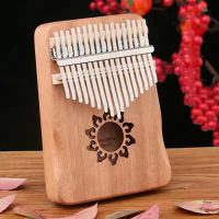 Kalimba แบบพกพา17คีย์เปียโนนิ้วหัวแม่มือตัวไม้ Mbira เครื่องดนตรีสำหรับผู้เริ่มต้นพร้อมอุปกรณ์เสริมค้อนจูนสำหรับเป็นของขวัญสำหรับเด็ก