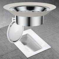 Squatting Pan Anti-smell Plug Squat Toilet Deodorize Stopper Stainless steel Bathtub Anti-blocking Cover Bathroom Accessorie Traps Drains