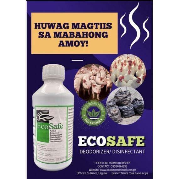 ECOSAFE 1L Disinfectant Deodorizer Misting Spray Foot Bath Poultry