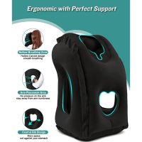 PVC Inflatable Travel Pillow Portable Headrest Chin Support Cushions for Airplane Plane Car Office Rest Neck Nap Pillows dropshi