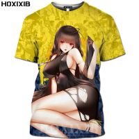 อะนิเมะสาวเสื้อยืดผู้หญิงเสื้อยืด 3D พิมพ์การ์ตูนเซ็กซี่ Hentai บิกินี่ชายหาดวันหยุดชายเสื้อยืด Manga คอสเพลย์ออกแบบฮิปฮอป XS-5XL