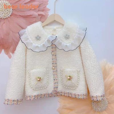 Bear Leader Kids Jackets for Girls 2023 New Fashion Winter Fur Coat Princess Style Outer Wear Casual Toddler Fall Clothes 2 7T