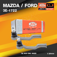 (ประกัน 6 เดือน) ลูกหมากคันชักใน MAZDA / FORD BT50 2WD, 4WD ปี 2006-On มาสด้า ฟอร์ด / 3E-1722 / ยี่ห้อ 333 (1คู่ 2 ตัว) TIE ROD END, INNER (ซ้าย / ขวา)