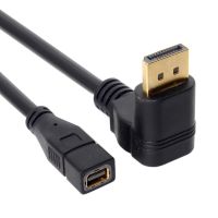 Down amp; UP Angled DP DisplayPort 90 Degree to Mini DP DisplayPort Female Cable for Displays Monitors