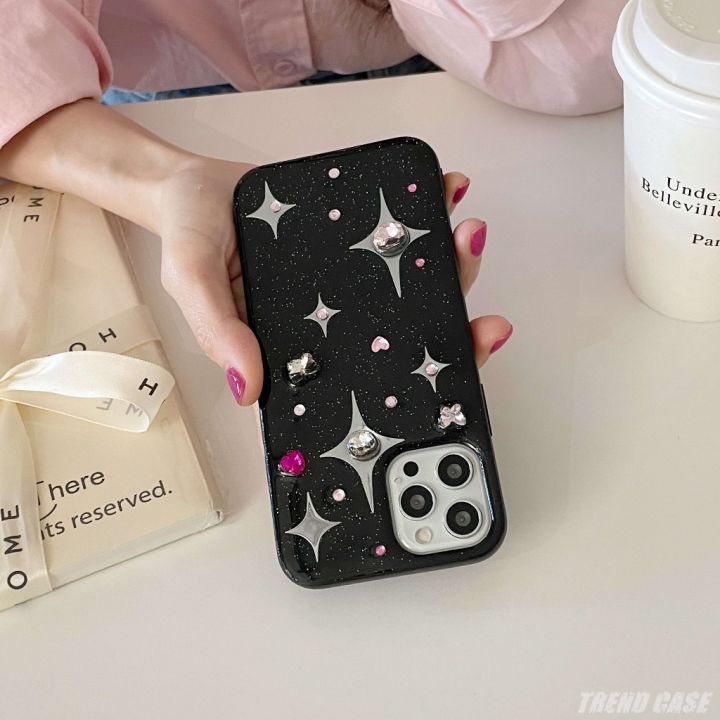 เคสโทรศัพท์มือถือแบบนิ่ม-อีพ็อกซี่-กันกระแทก-ลายเพชร-3d-แนวเรโทร-หรูหรา-สําหรับ-iphone-14-13-12-11-pro-max