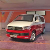 1:32 Volkswagen Multivan T6 alloy car model business car car model sound and light boy toy car collection to send a friend