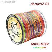 №△⊙ 12 Strands Braided Fishing Line 300mm 500m PE Multifilament Multicolor Line Super Strong Japan Fish Line Saltwater Fishing Wire