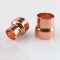 Pure Copper End Feed Solder Reducer Plumbing Pipe Fitting Connector Coupler Air Conditioner ID 6.35 8 10 12.7 16 19 To 42mm